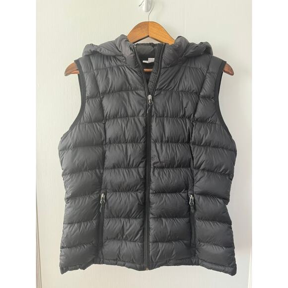 Charter Club Packable Black Hooded Down Puffer Vest Size Medium - Picture 2 of 12